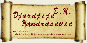 Đorđije Mandrašević vizit kartica
